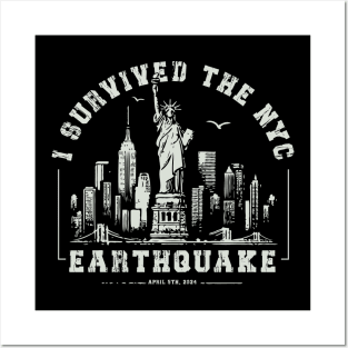 I survived the nyc earthquake Posters and Art